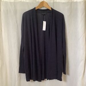 NWT Ann Taylor wool blend navy blue cardigan